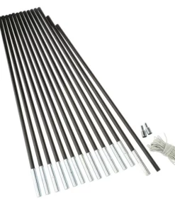 Friluft Zeltstange Pole Fibreglas - 9,5 Kit Schwarz
