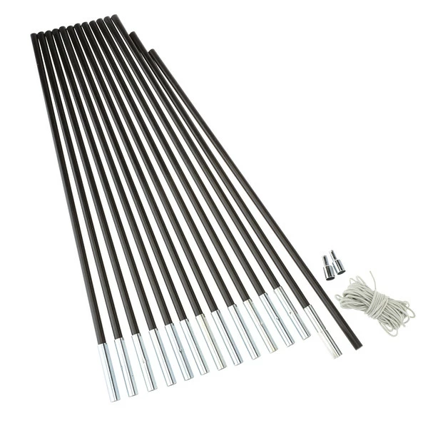 Friluft Zeltstange Pole Fibreglas - 9,5 Kit Schwarz