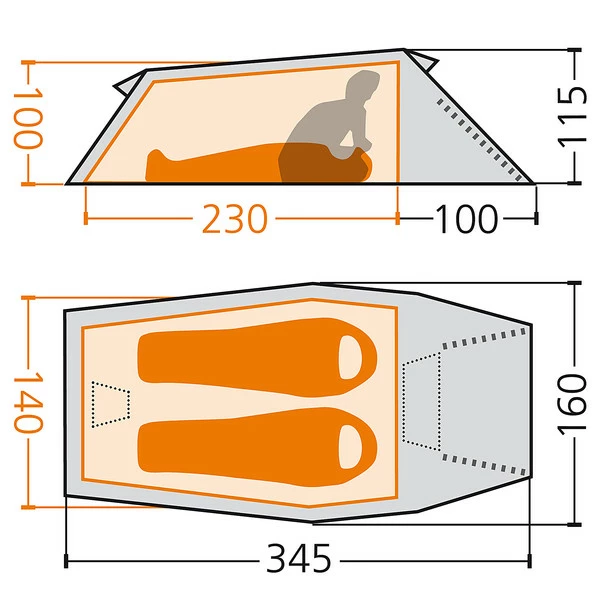 Friluft Tunnelzelt Errigal 2 Vineyard Green – Bild 2