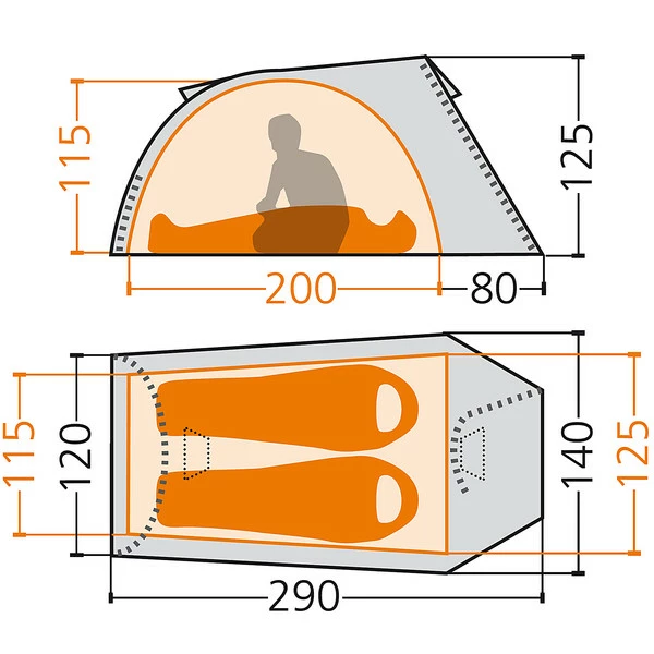 Kuppelzelt Friluft Monument/ Sully Bright Green – Bild 2