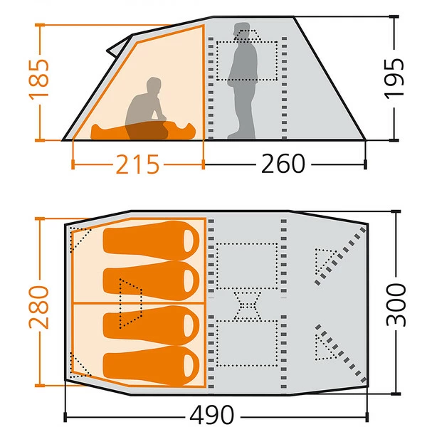 Friluft Familienzelt Monument/ Grassholm 4 Bright Green – Bild 2