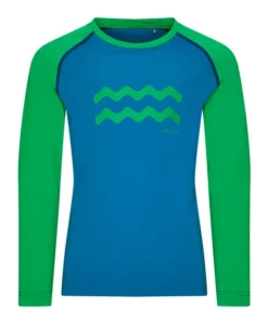 Friluft Kinder Longsleeve Funktionsshirt Itasy Printed Moroccan Blue